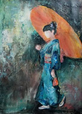 Lynn Martin - Orange Umbrella