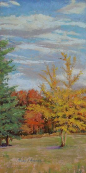 Teresa T. Brunson - PASTEL - AUTUMN TREE LINE