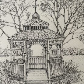 Pat Hafkemeyer - Occoquan Gazebo Black White